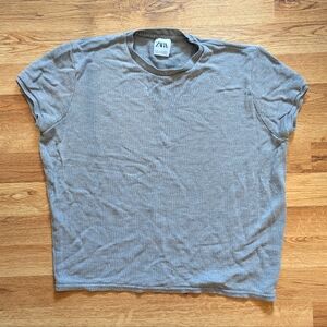 Zara Sm grey knitted shirt